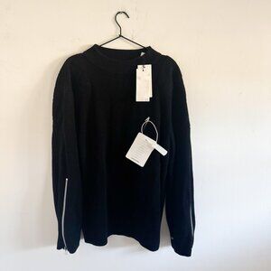NWT Sacai Black Knit Zipper Pocket Jumper Sweater 2/M